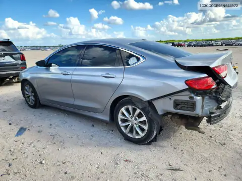 1C3CCCCB9FN644972 — 2015 Chrysler 200, фото 2 с аукциона Copart, Передняя часть