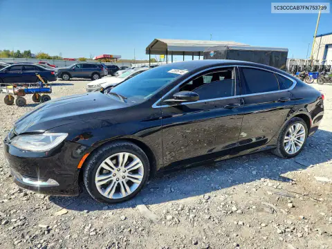 1C3CCCAB7FN753739 — 2015 Chrysler 200, Передняя часть, фото до ремонта