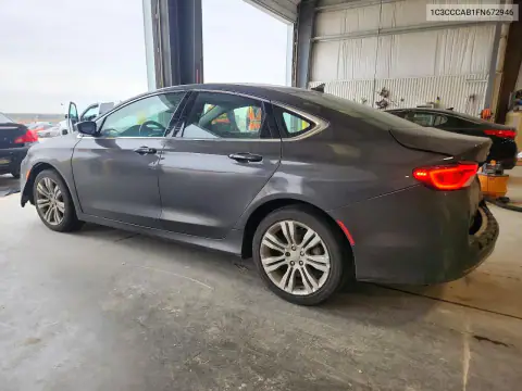 1C3CCCAB1FN672946 — 2015 Chrysler 200, фото 2 с аукциона Copart, Задняя часть