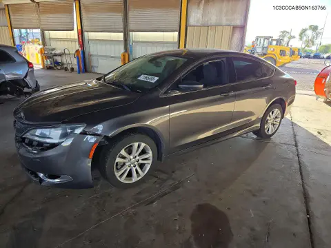 1C3CCCAB5GN163766 — 2016 Chrysler 200, Передняя часть, фото до ремонта