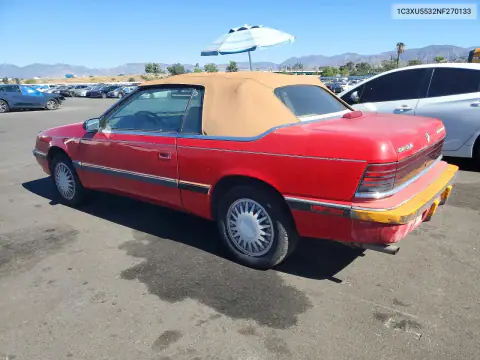 1C3XU5532NF270133 — 1992 Chrysler LE Baron, фото 2 с аукциона Copart, Мелкие вмятины и царапины