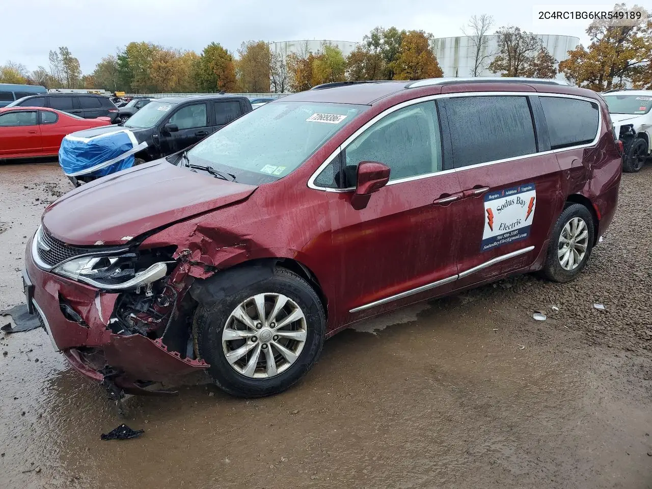 2C4RC1BG6KR549189 Chrysler Pacifica 2019 — повреждение Передняя часть, фото до ремонта