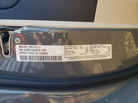 2023 CHRYSLER PACIFICA VIN 2C4RC1GG6PR612937 фото 13