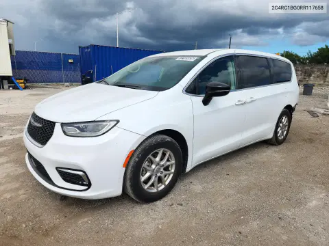 2C4RC1BG0RR117658 — 2024 Chrysler Pacifica, Задняя часть, фото до ремонта