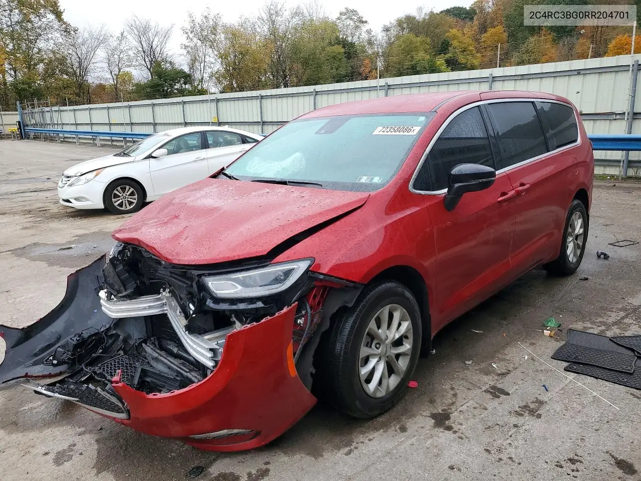 2C4RC3BG0RR204701 Chrysler Pacifica 2024 — повреждение Сторона, фото до ремонта