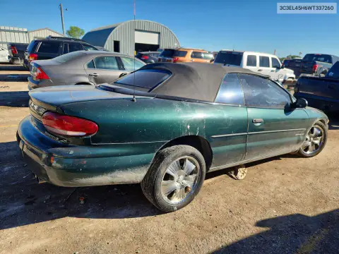 1998 Chrysler Sebring Jx VIN 3C3EL45H6WT337260 фото 3