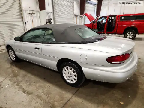 2000 Chrysler Sebring Jx VIN 3C3EL45H2YT239734 фото 2