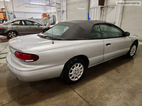 2000 Chrysler Sebring Jx VIN 3C3EL45H2YT239734 фото 3