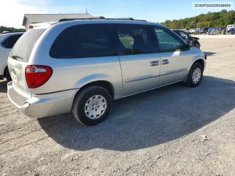 2003 Chrysler Town & Country VIN 2C4GP24333R248893 фото 3