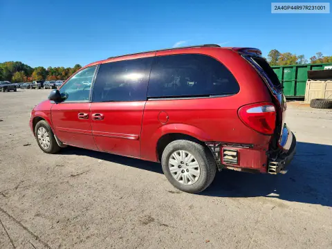 2007 Chrysler Town & Country Lx VIN 2A4GP44R97R231001 фото 2
