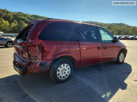 2007 Chrysler Town & Country Lx VIN 2A4GP44R97R231001 фото 3