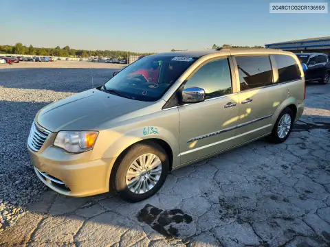 2C4RC1CG2CR136959 — 2012 Chrysler TOWN & Country, Задняя часть, фото до ремонта