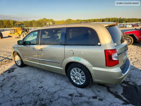 2C4RC1CG2CR136959 — 2012 Chrysler TOWN & Country, фото 2 с аукциона Copart, Задняя часть