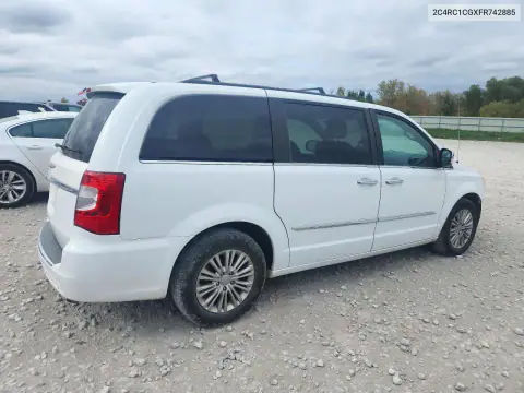 2C4RC1CGXFR742885 — 2015 Chrysler TOWN & Country, фото 3 с аукциона Copart, Передняя часть