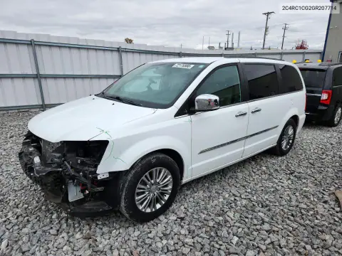 2C4RC1CG2GR207714 — 2016 Chrysler TOWN & Country, Передняя часть, фото до ремонта
