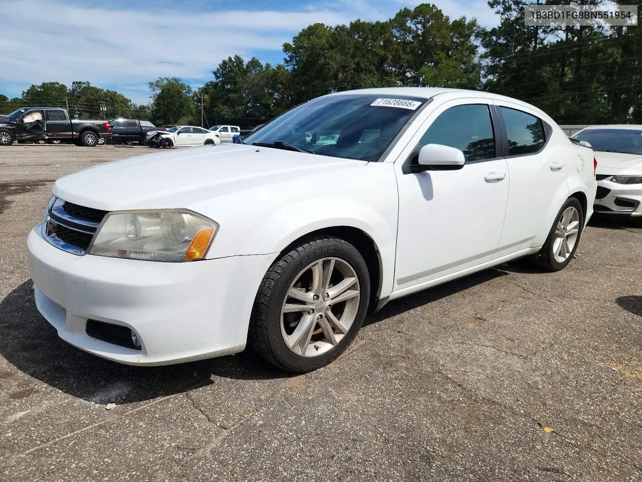 2011 Dodge Avenger Mainstreet VIN 1B3BD1FG8BN551954 фото 1