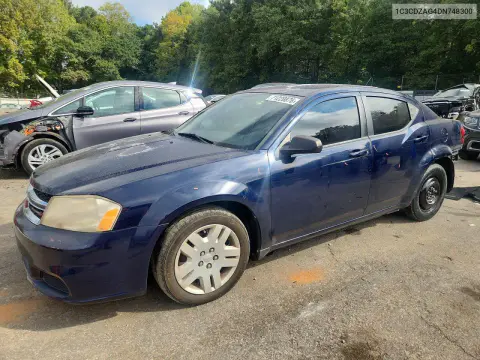 1C3CDZAG4DN748300 — 2013 Dodge Avenger, Задняя часть, фото до ремонта