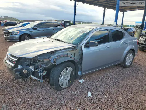 1C3CDZAG9EN130097 — 2014 Dodge Avenger, Передняя часть, фото до ремонта