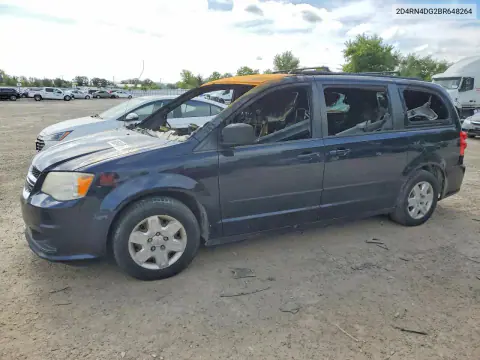 2D4RN4DG2BR648264 — 2011 Dodge Caravan, Пожар, фото до ремонта