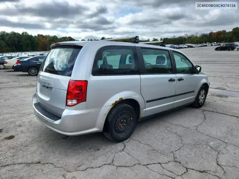 2012 Dodge Grand Caravan Se VIN 2C4RDGBGXCR374124 фото 3