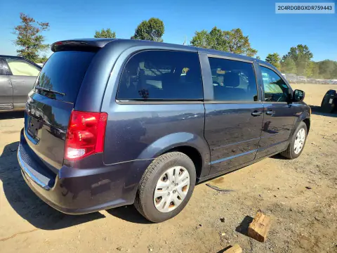 2013 Dodge Grand Caravan Se VIN 2C4RDGBGXDR759443 фото 3