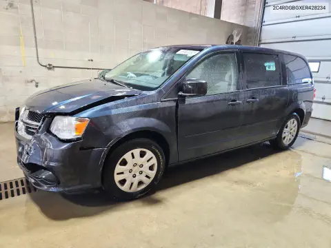 2C4RDGBGXER428234 — 2014 Dodge Caravan, Передняя часть, фото до ремонта