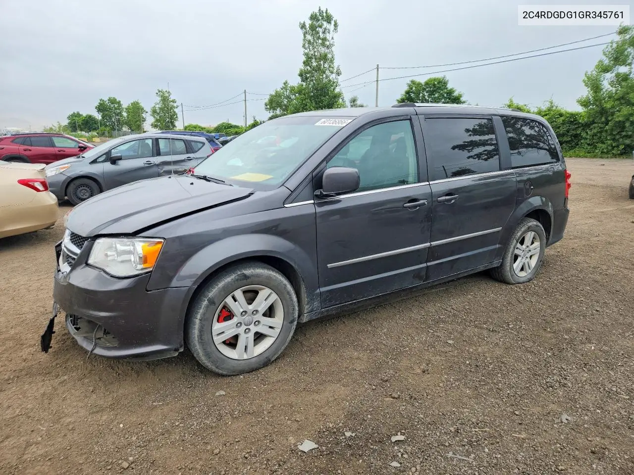 2C4RDGDG1GR345761 Dodge Caravan 2016 — повреждение Передняя часть, фото до ремонта