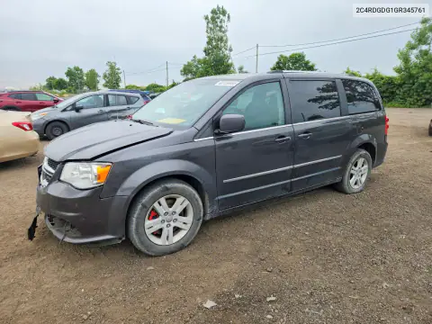 2C4RDGDG1GR345761 — 2016 Dodge Caravan, Передняя часть, фото до ремонта
