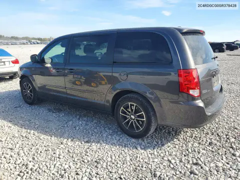 2016 Dodge Grand Caravan Sxt VIN 2C4RDGCG0GR378428 фото 2