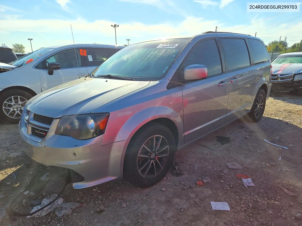 2018 Dodge Grand Caravan Gt VIN 2C4RDGEG0JR299703 фото 1