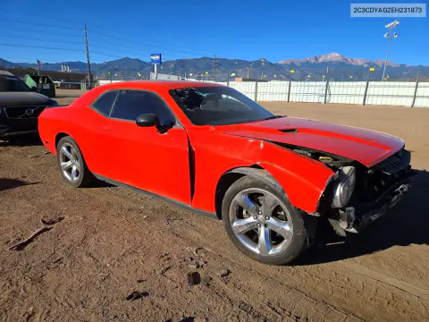 2014 Dodge Challenger Sxt VIN 2C3CDYAG2EH231873 фото 4