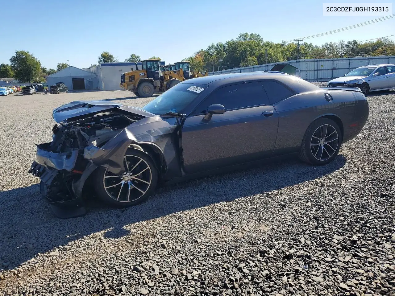 2016 Dodge Challenger R/T Scat Pack VIN 2C3CDZFJ0GH193315 фото 1