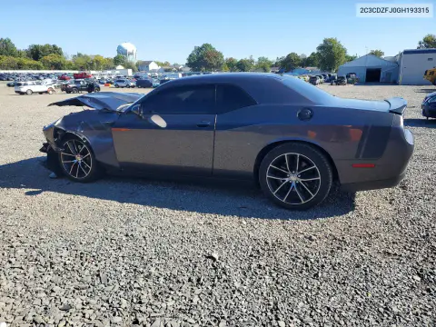 2016 Dodge Challenger R/T Scat Pack VIN 2C3CDZFJ0GH193315 фото 2