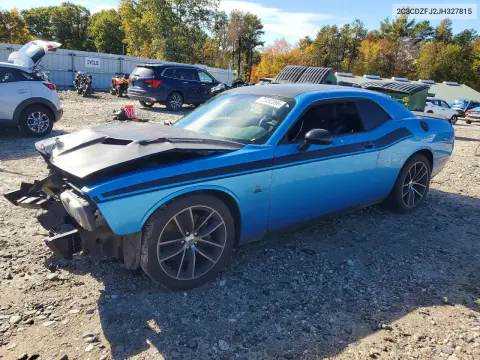2C3CDZFJ2JH327815 — 2018 Dodge Challenger, Передняя часть, фото до ремонта