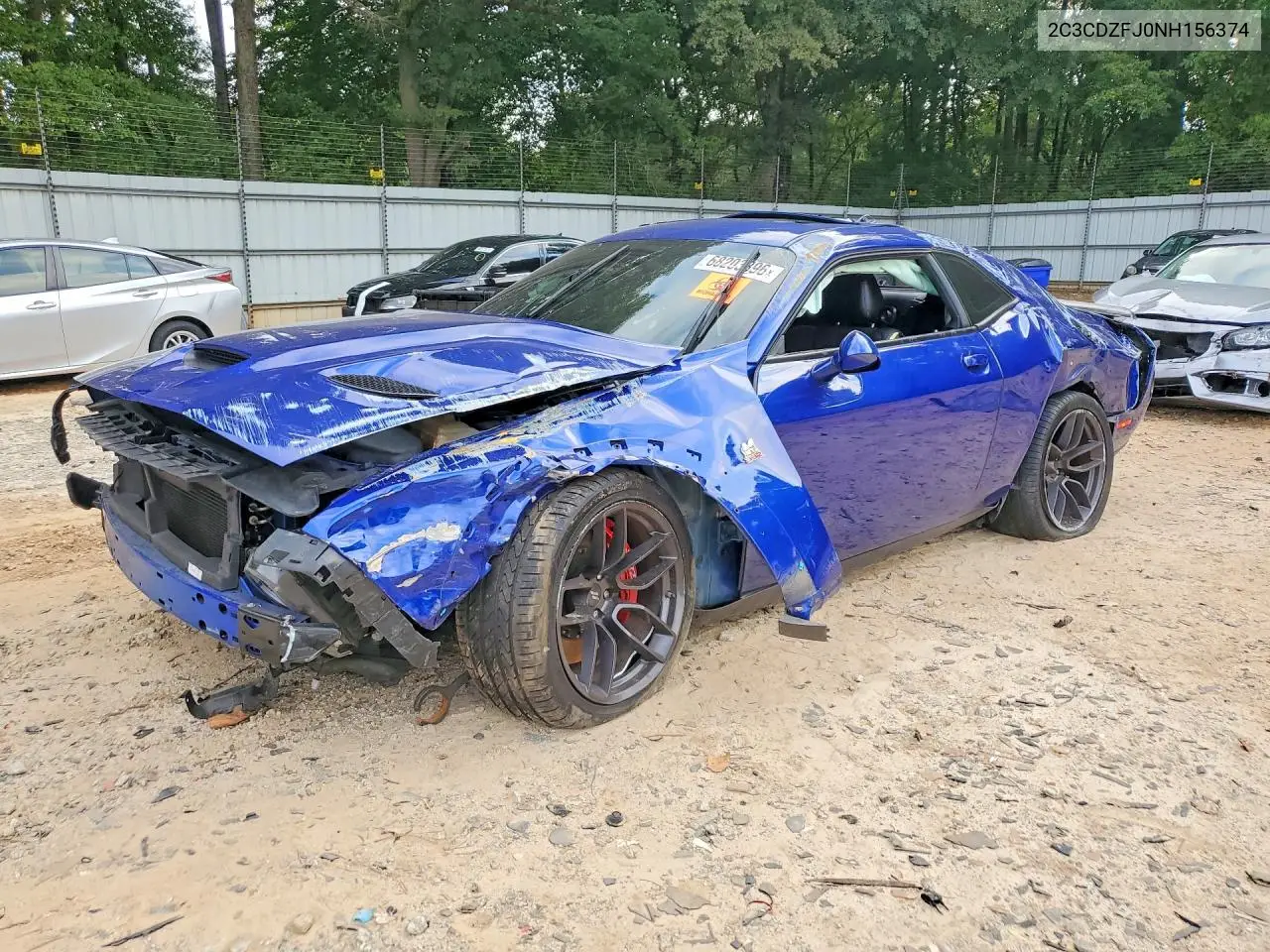 2C3CDZFJ0NH156374 Dodge Challenger 2022 — повреждение Повреждения со всех сторон, фото до ремонта