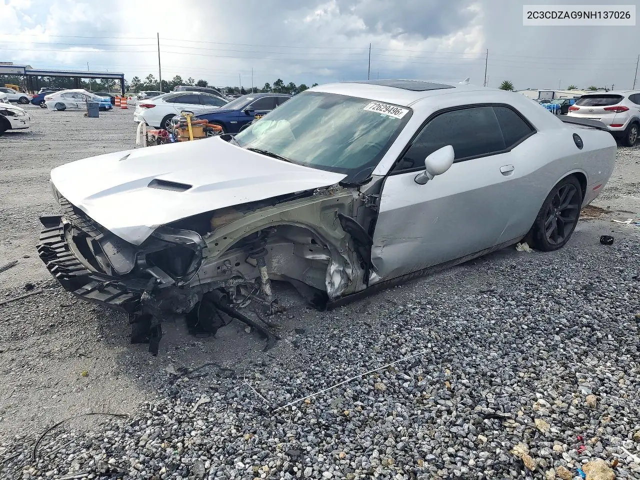 2022 Dodge Challenger Sxt VIN 2C3CDZAG9NH137026 фото 1