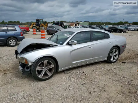 2C3CDXBG3CH177599 — 2012 Dodge Charger, Передняя часть, фото до ремонта