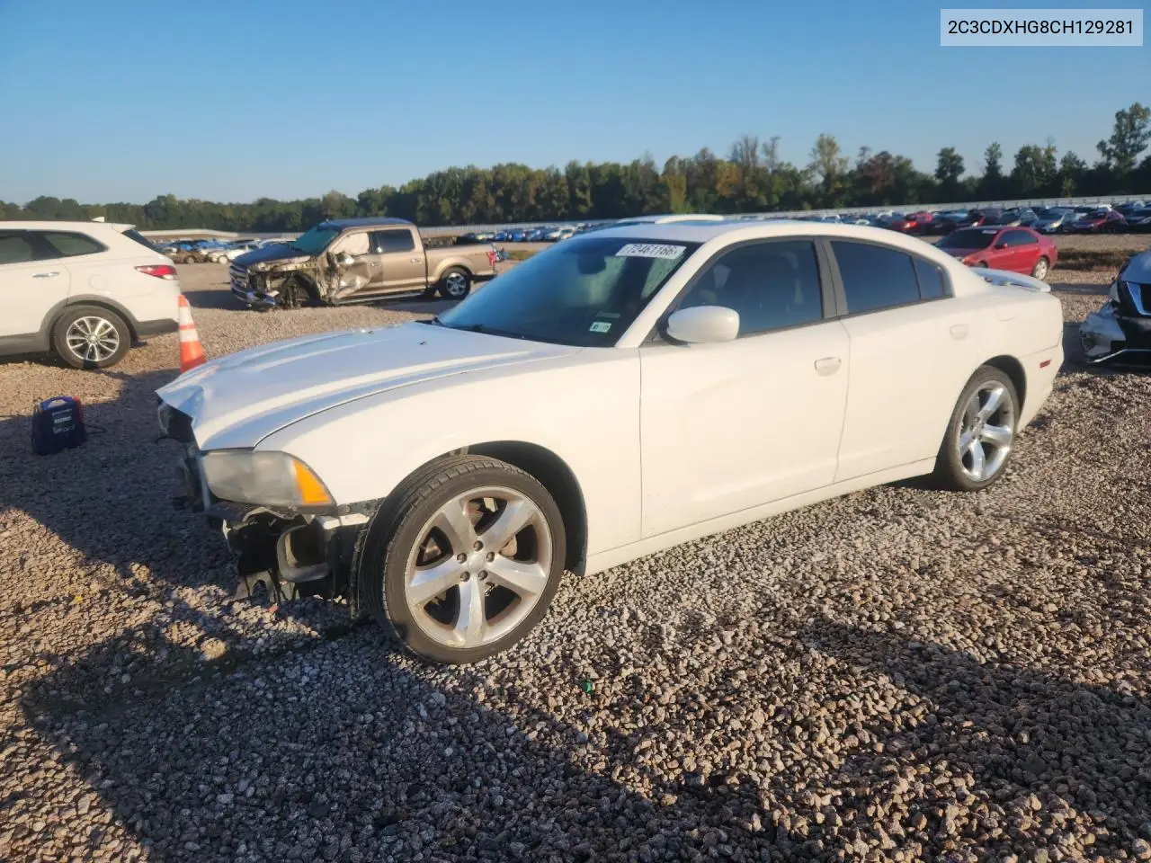 2C3CDXHG8CH129281 Dodge Charger 2012 — повреждение Передняя часть, фото до ремонта