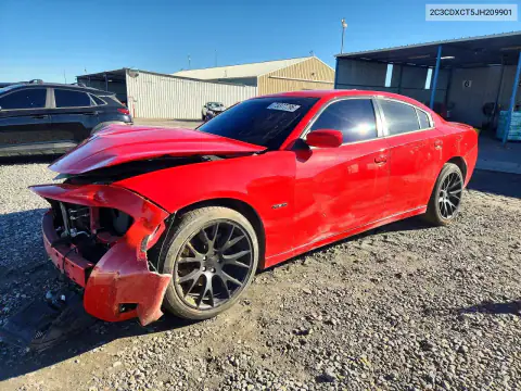 2C3CDXCT5JH209901 — 2018 Dodge Charger, Передняя часть, фото до ремонта