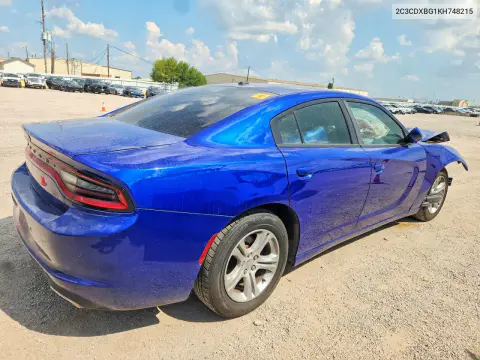 2019 Dodge Charger Sxt VIN 2C3CDXBG1KH748215 фото 3