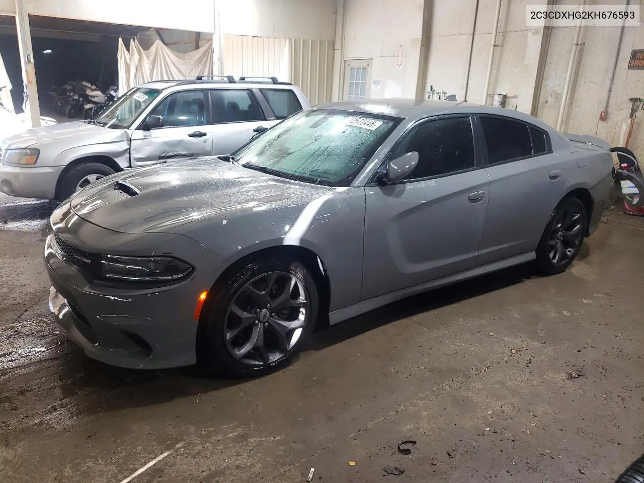 2019 Dodge Charger Gt VIN 2C3CDXHG2KH676593 фото 1