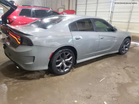 2019 Dodge Charger Gt VIN 2C3CDXHG2KH676593 фото 3