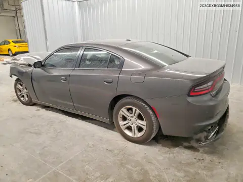 2021 Dodge Charger Sxt VIN 2C3CDXBG3MH534958 фото 2