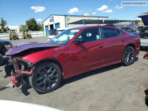 2C3CDXCT2PH555378 — 2023 Dodge Charger, Передняя часть, фото до ремонта