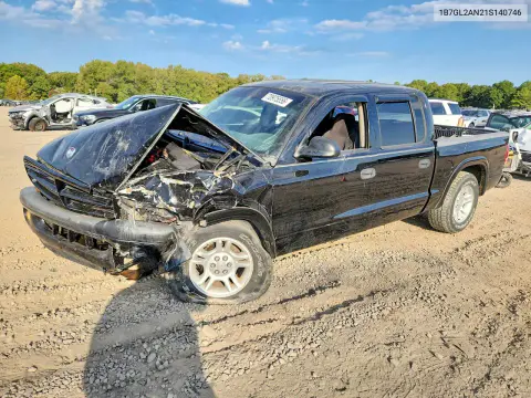 1B7GL2AN21S140746 — 2001 Dodge Dakota, Передняя часть, фото до ремонта