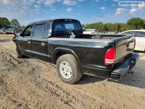 2001 Dodge Dakota Quad VIN 1B7GL2AN21S140746 фото 2