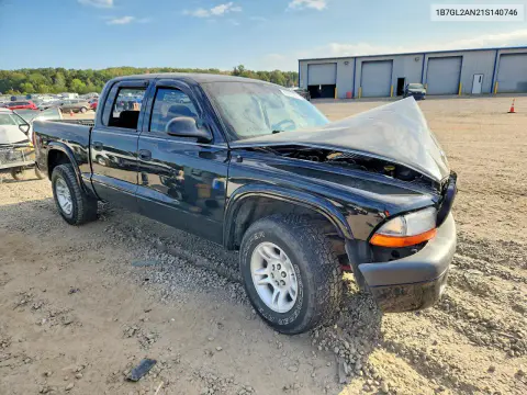 2001 Dodge Dakota Quad VIN 1B7GL2AN21S140746 фото 4
