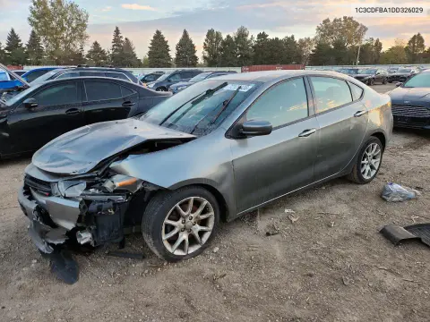 1C3CDFBA1DD326029 — 2013 Dodge DART, Передняя часть, фото до ремонта