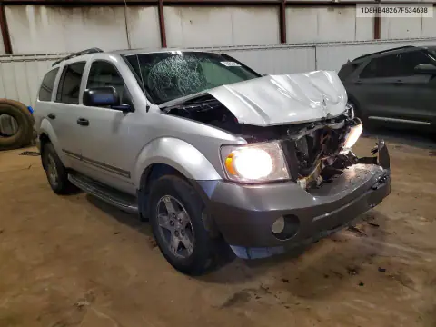 2007 Dodge Durango Slt VIN 1D8HB48267F534638 фото 4