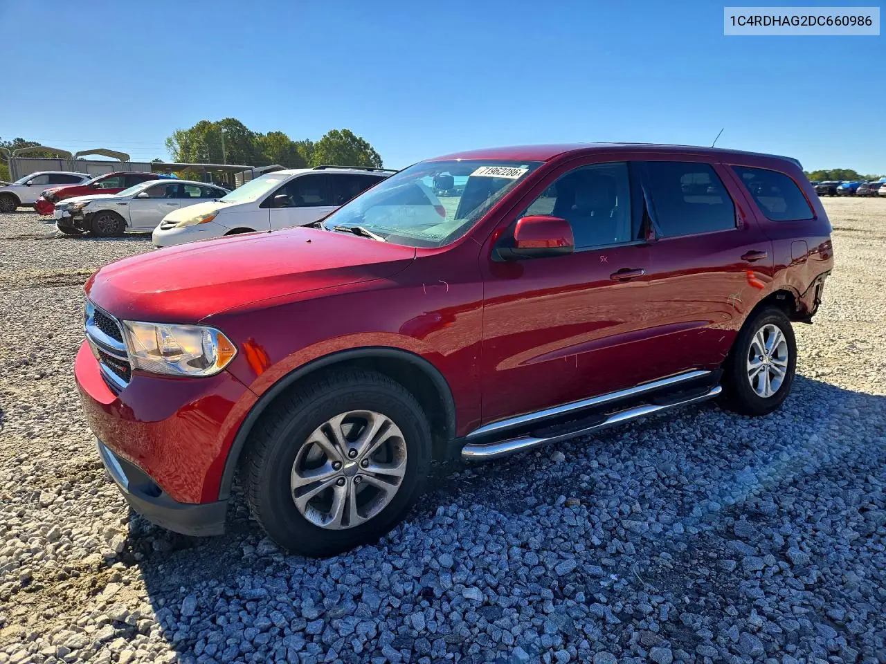 2013 Dodge Durango Sxt VIN 1C4RDHAG2DC660986 фото 1